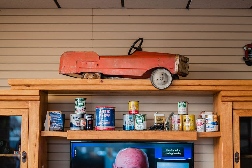 Photo of Car Decorations in Lobby of McCormick Automotive Center in Fort Collins, Colorado