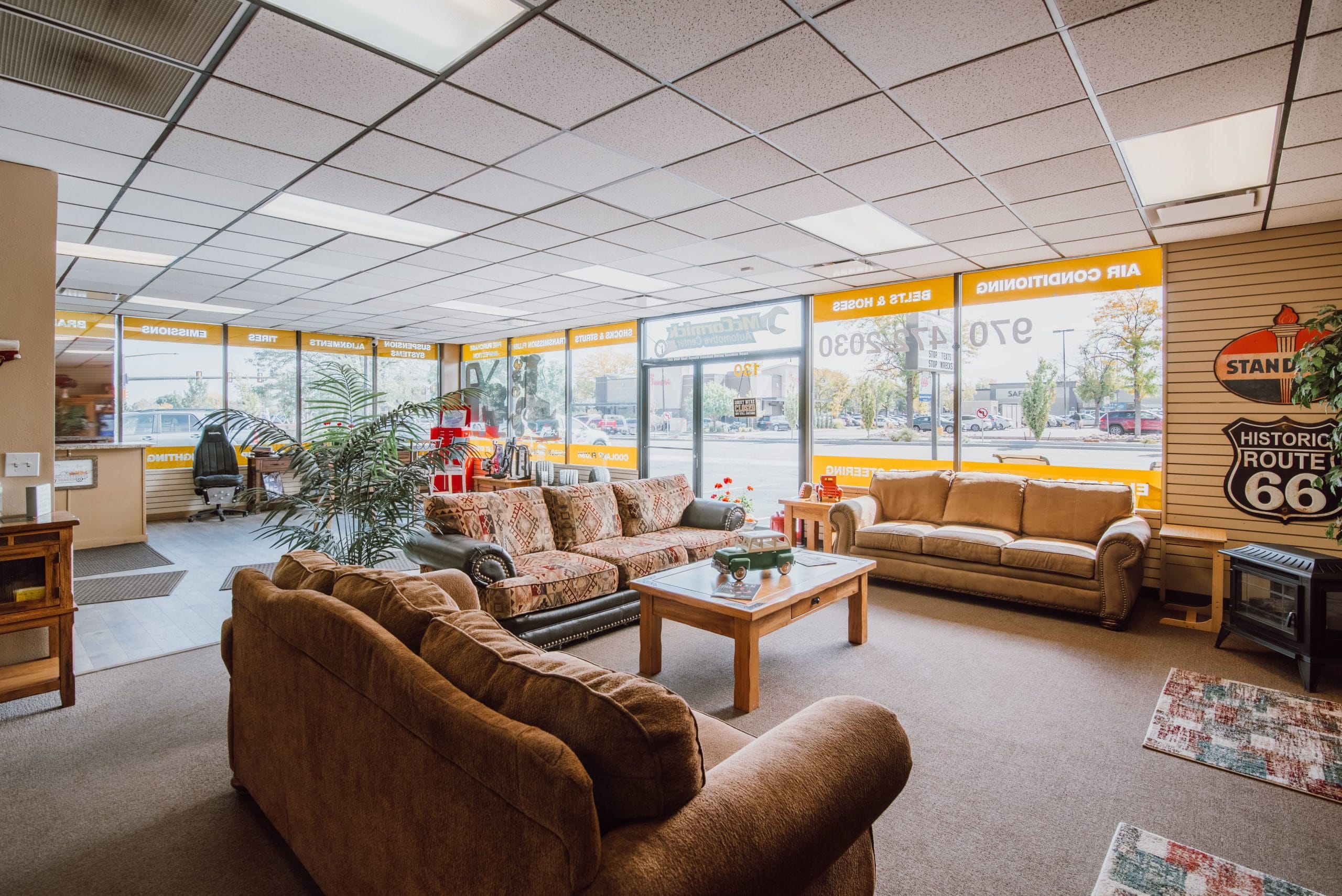 Lobby of McCormick Automotive Center in Fort Collins, Colorado